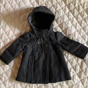 Old Navy Hooded Pea Coat - Girls 12-18 mo